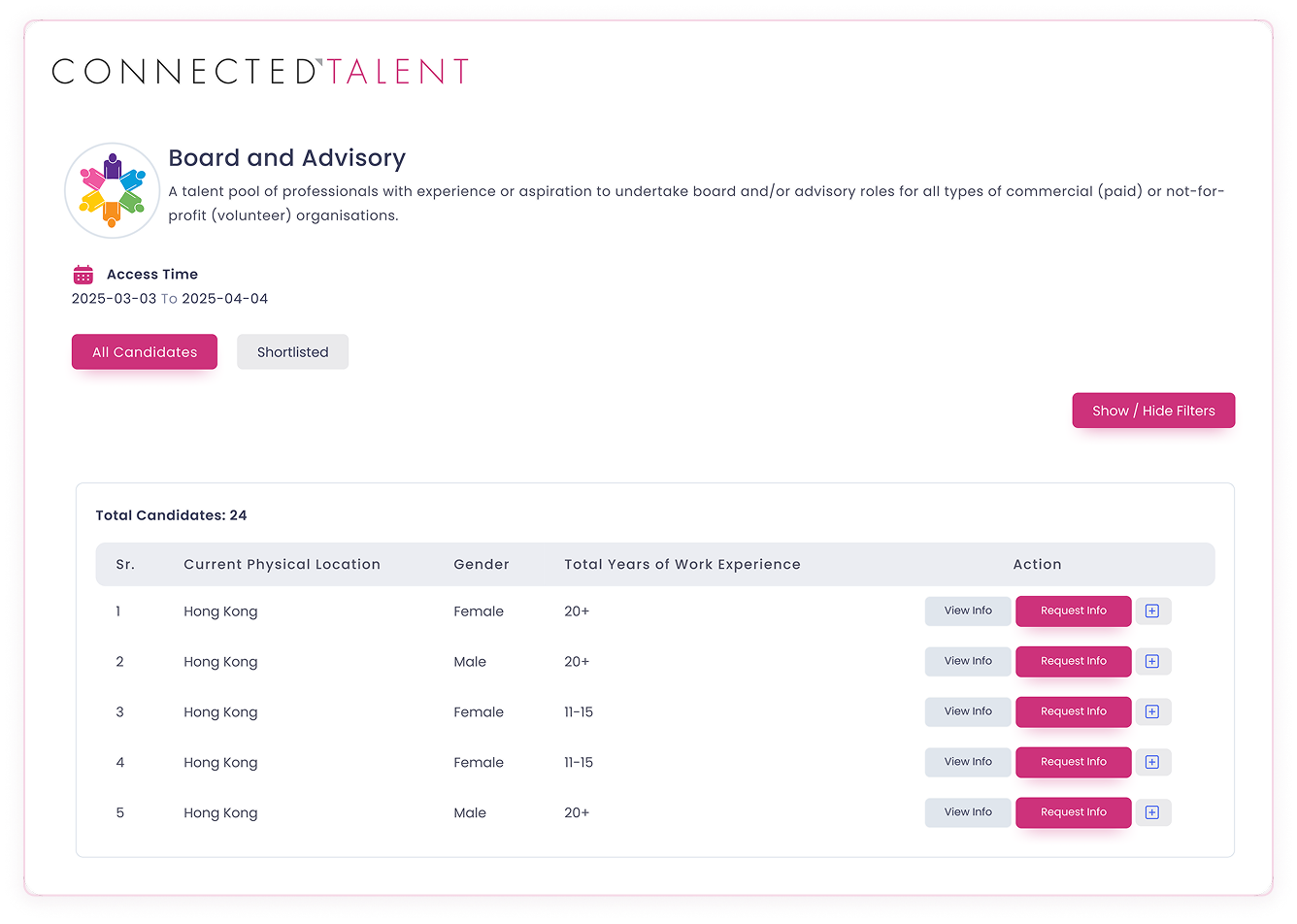 ConnectedTalent Demo